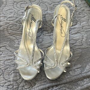 Silver Strappy Women's Shoes